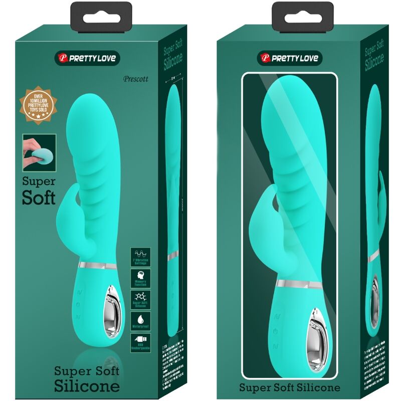 PRETTY LOVE - PRESCOTT VEČNAMENSKI VIBRATOR ZA G-TOČKO AQUA GREEN