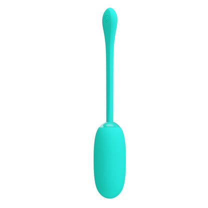 PRETTY LOVE - JULIUS VODOODPORNO VIBRACIJSKO JAJCE Z MOŽNOSTJO POLNJENJA AQUA GREEN