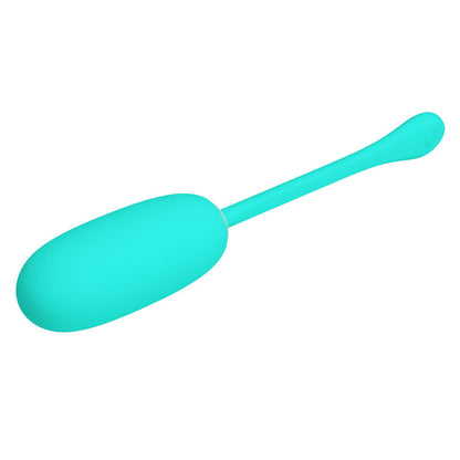 PRETTY LOVE - JULIUS VODOODPORNO VIBRACIJSKO JAJCE Z MOŽNOSTJO POLNJENJA AQUA GREEN