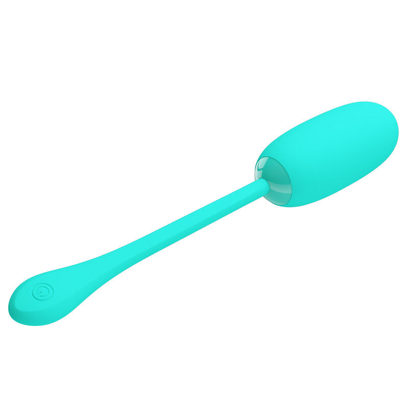 PRETTY LOVE - JULIUS VODOODPORNO VIBRACIJSKO JAJCE Z MOŽNOSTJO POLNJENJA AQUA GREEN