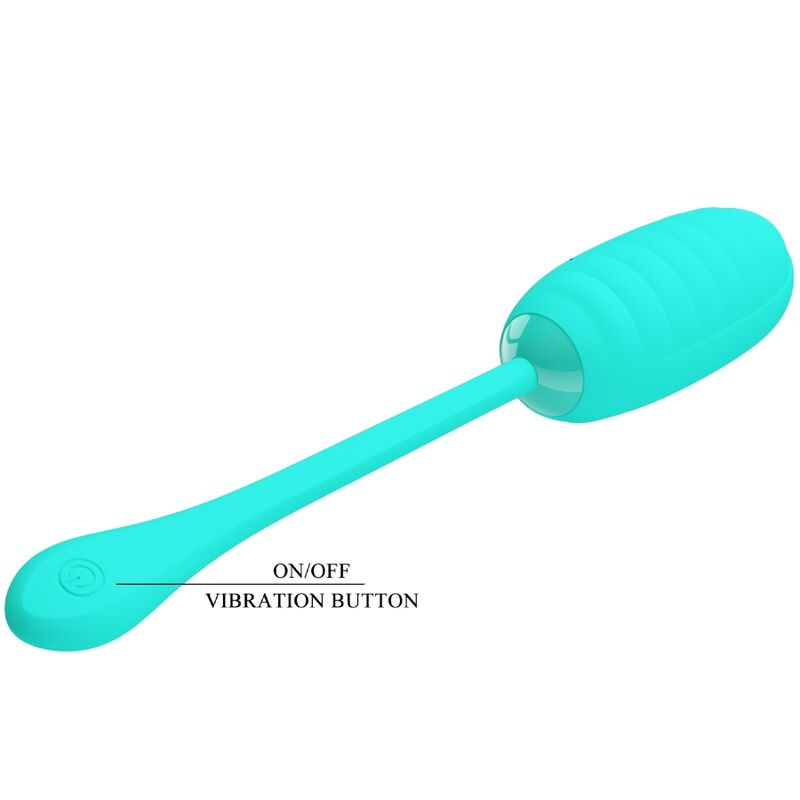 PRETTY LOVE - KIRK VIBRACIJSKO JAJCE ZA PONOVNO POLNJENJE AQUA GREEN