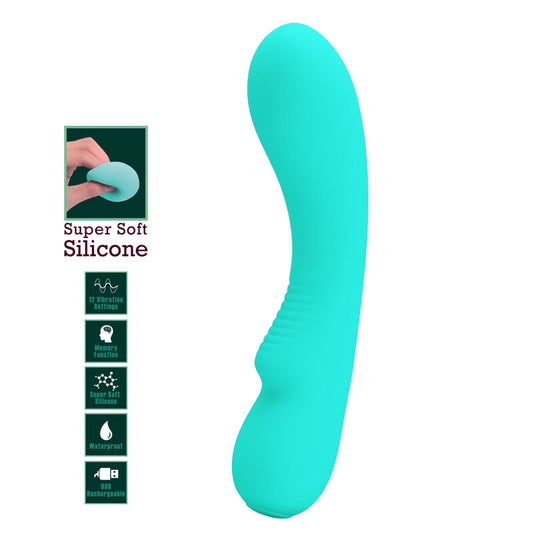 PRETTY LOVE - PRESCOTT VIBRATOR ZA PONOVNO POLNJENJE AQUA GREEN