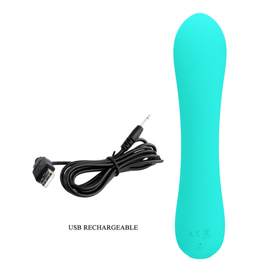 PRETTY LOVE - PRESCOTT VIBRATOR ZA PONOVNO POLNJENJE AQUA GREEN