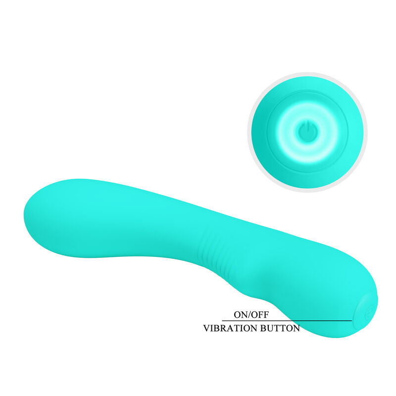 PRETTY LOVE - PRESCOTT VIBRATOR ZA PONOVNO POLNJENJE AQUA GREEN