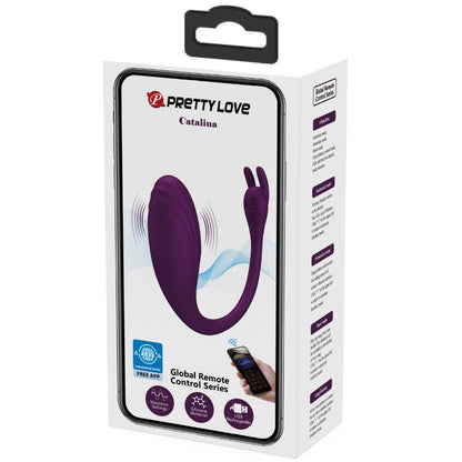 PRETTY LOVE - CATALINA VIBRATOR APP DALJINSKI UPRAVLJALNIK VIJOLIČNA