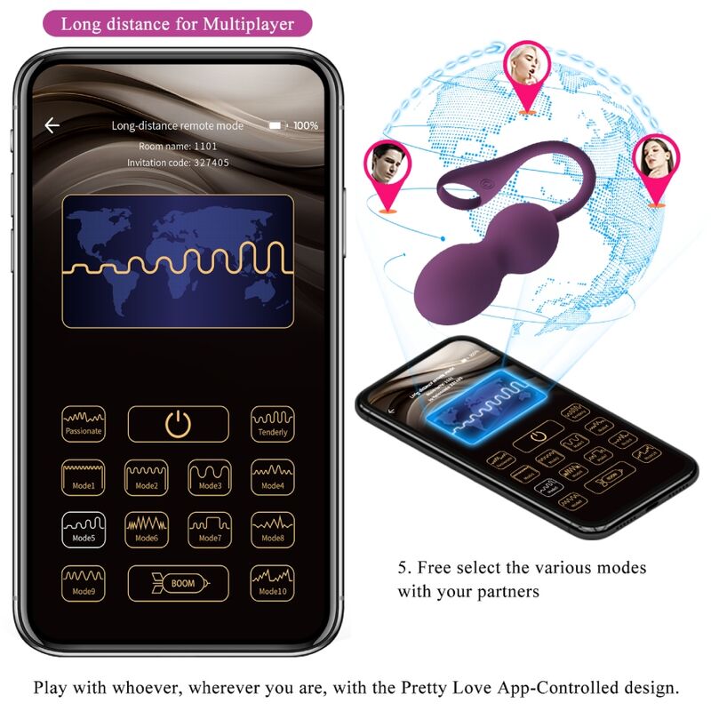 PRETTY LOVE - ELVIRA KEGEL ŽOGICE APP DALJINSKI UPRAVLJALNIK VIJOLIČNA