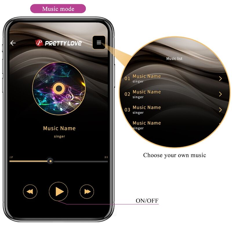 PRETTY LOVE - ELVIRA KEGEL ŽOGICE APP DALJINSKI UPRAVLJALNIK VIJOLIČNA