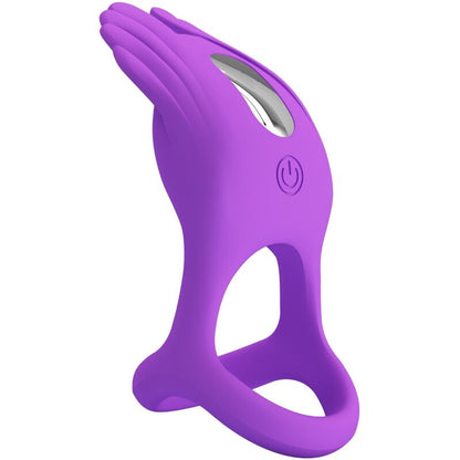 PRETTY LOVE - SILAS VIBRANT PENIS RING 7 VIBRACIJ VIJOLIČNI SILIKON