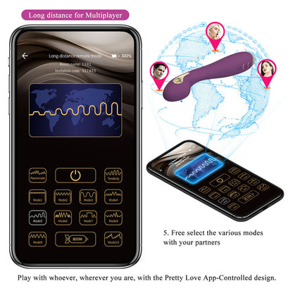 Stimulator G točke z elektrostimulacijo Pretty Love - Hector, vijolična