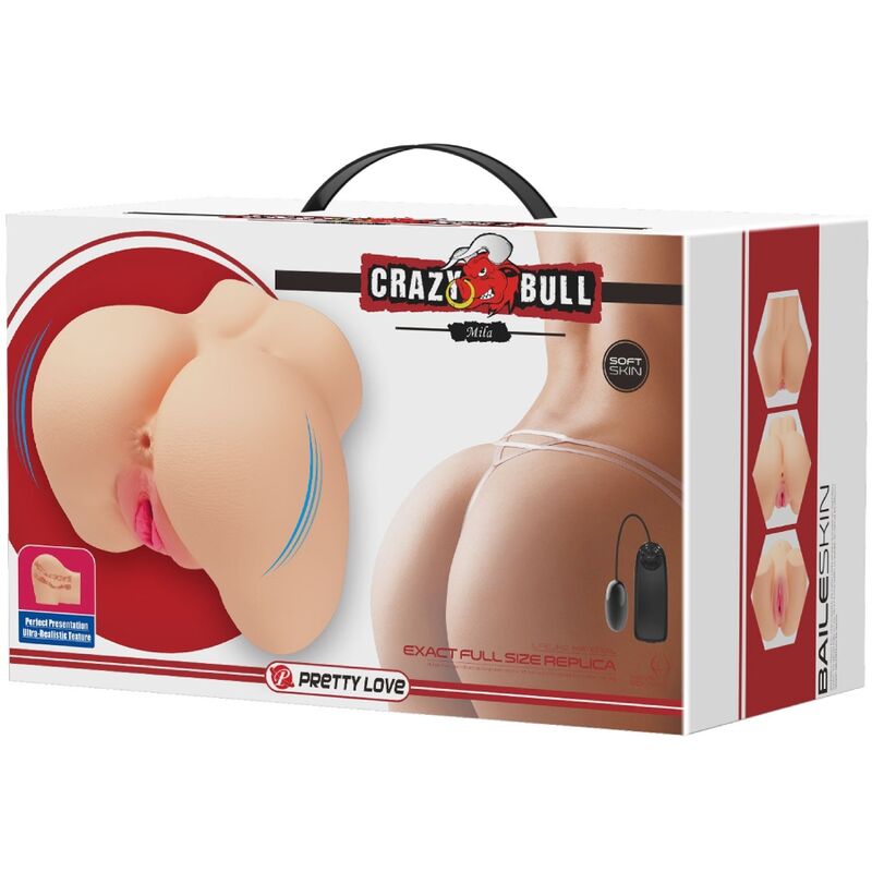 CRAZY BULL - REALISTIČEN VIBRATOR MILA VAGINA IN ANUS