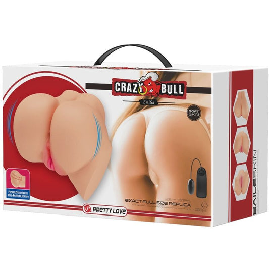 CRAZY BULL - REALISTIČEN VIBRATOR ZA VAGINO IN ANUS EMILIA