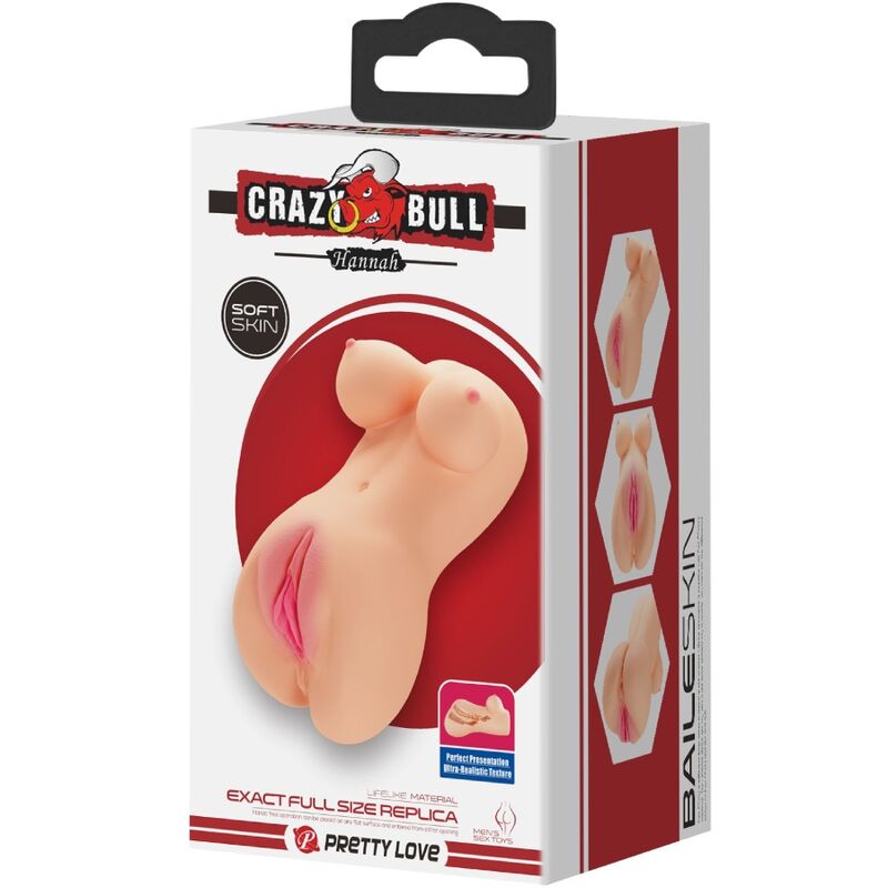 CRAZY BULL - REALISTIČEN VIBRATOR VAGINE IN ANUSA HANNAH