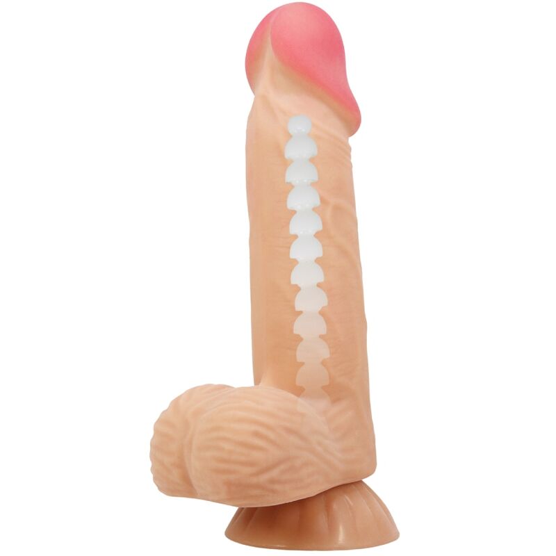 PRETTY LOVE - SERIJA DRSNIH KOŽ REALISTIČNI DILDO Z DRSNO KOŽNO PRISESKO 20,6 CM
