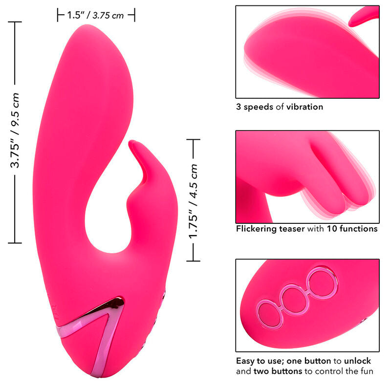 CALEXOTICS - TAKO. CAL SUNSHINE VIBRATOR RABBIT FUCHSIA BY CALIFORNIA DREAMING