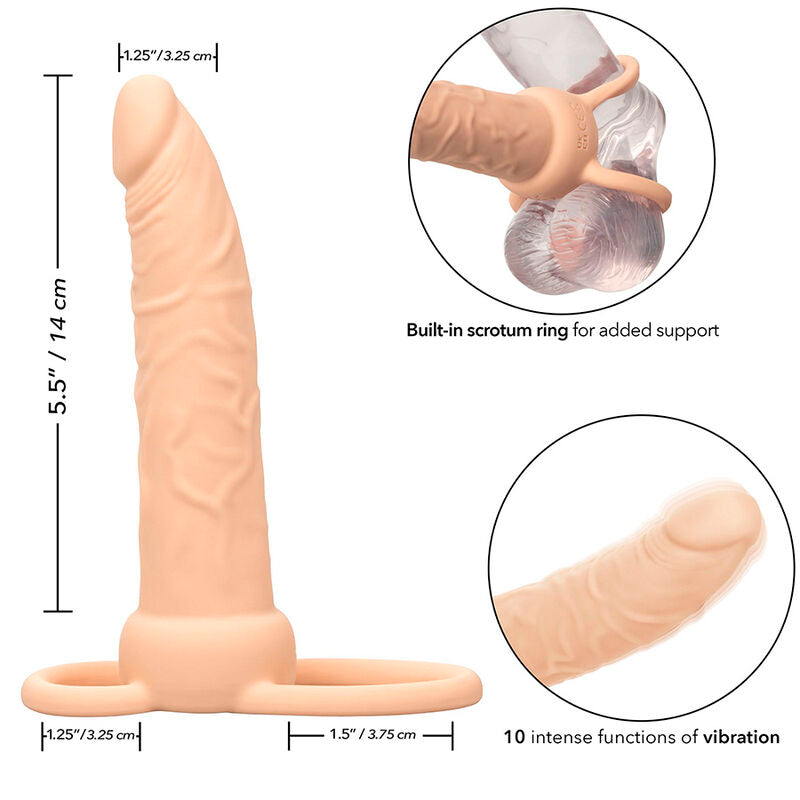 CALEXOTICS - PERFORMANCE MAXX POLNILNI DVOJNI PENETRATOR SVETLOBE KOŽE