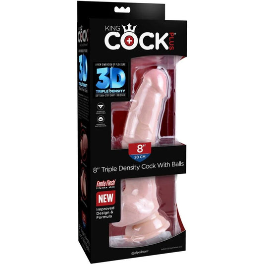 KING COCK - DILDO S TROJNO GOSTOTO 18,4 CM