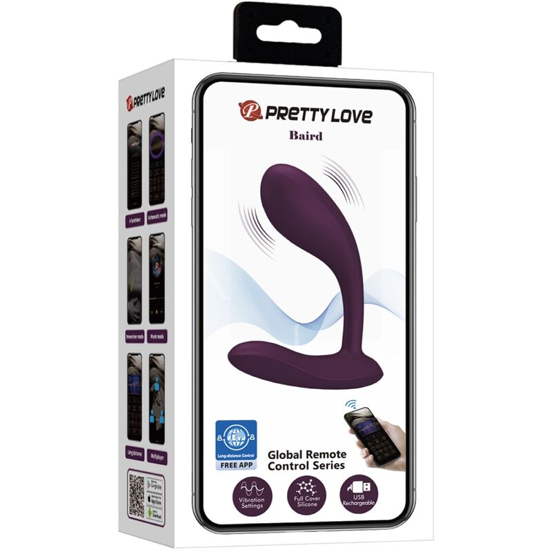 PRETTY LOVE - BAIRD G-SPOT 12 VIBRACIJ ZA POLNJENJE APLIKACIJA LILA