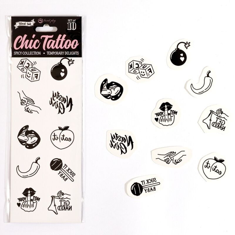 Tattoo set Secret Play Spicy, 10 kos