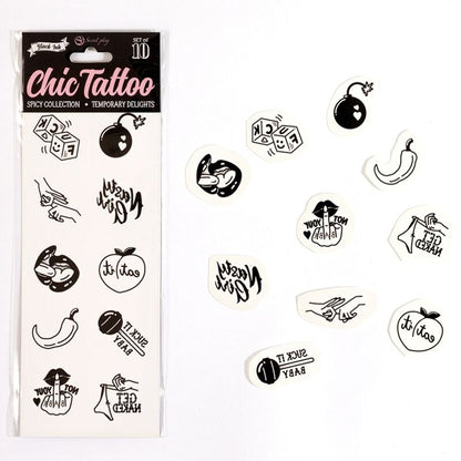Tattoo set Secret Play Spicy, 10 kos