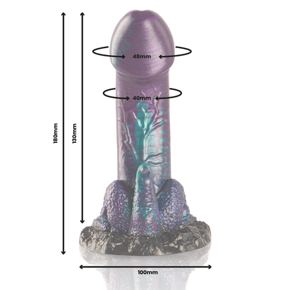 EPIC - BASILISK DILDO DVOJNI LUSKASTI UŽITEK MAJHNA VELIKOST
