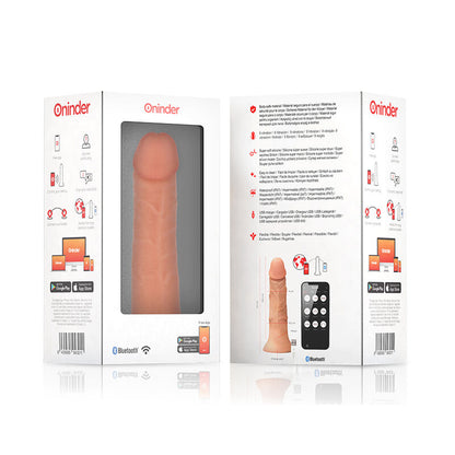 ONINDER - VELIK BOGOTÁ VIBRATOR DILDO 9 HITROSTI NARAVNI 22 CM -O- 4,5 CM - BREZPLAČNA APLIKACIJA