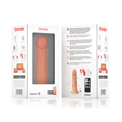 ONINDER - SREDNJI VIBRATOR BOGOTA DILDO 9 HITROSTI NARAVNI 20 CM -O- 4,2 CM - BREZPLAČNA APLIKACIJA