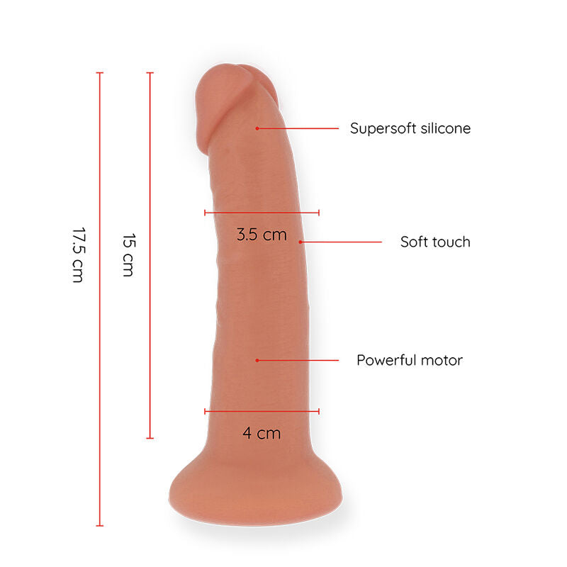 ONINDER - MALI BOGOTA VIBRATOR DILDO 9 HITROSTI NARAVNI 17,5 CM -O- 4 CM - BREZPLAČNA APLIKACIJA