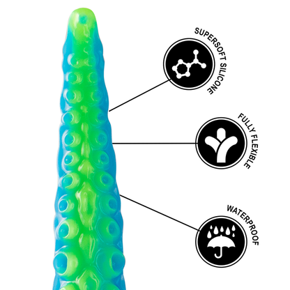 EPIC - SCYLLA FLUORESCENČNI TANEK ŠČEGETAVČEK DILDO VELIKE VELIKOSTI