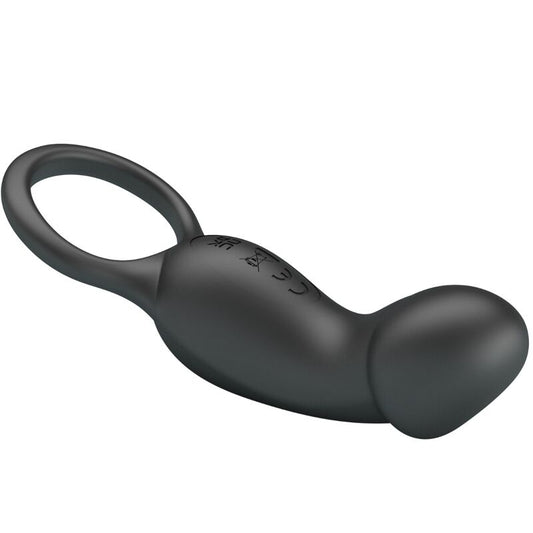 Vibracijski obroček za penis Pretty Love - Trae, črna