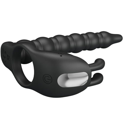 Analni vibrator z obročkom Pretty Love - Blackney, črna