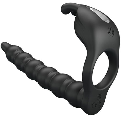 Analni vibrator z obročkom Pretty Love - Blackney, črna