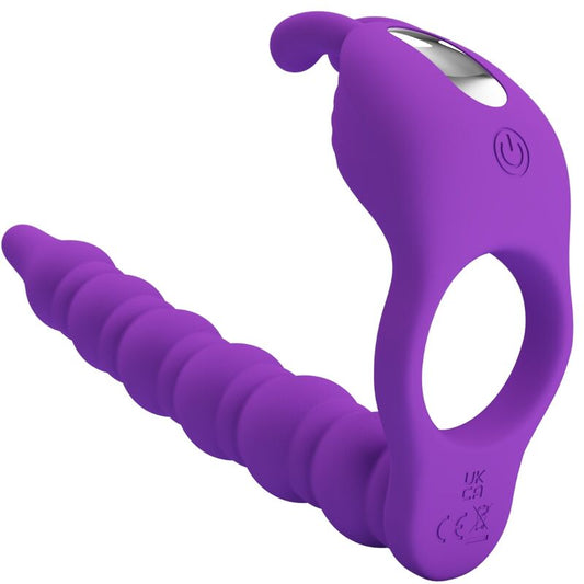 Analni vibrator z obročkom Pretty Love - Blackney, lila
