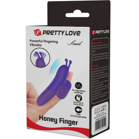 LEPA LJUBEZEN - POLŽ MOČAN VIJOLIČNI STIMULATOR ZA PRSTE