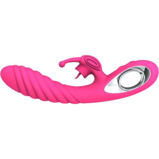 ARMONY - VICKY RABBIT VIBRATOR S FUKSIJSKIM OBROČKOM ZA JEZIK