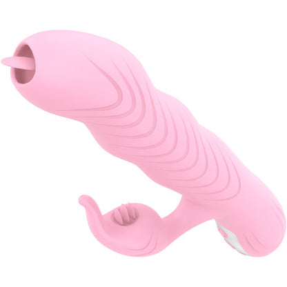 ARMONY - MARCIA VIBRATOR IN POTISNI DVOJNI JEZIK TOPLOTNI UČINEK ROZA