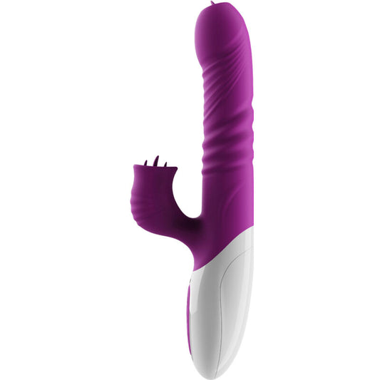 ARMONY - DVOJNI VIBRATOR ZA JEZIK IN VIJOLIČNI TOPLOTNI UČINEK