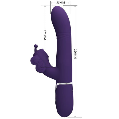 LEPA LJUBEZEN - VEČNAMENSKI ZAJČJI VIBRATOR 4 V 1 METULJČEK VIJOLIČNI