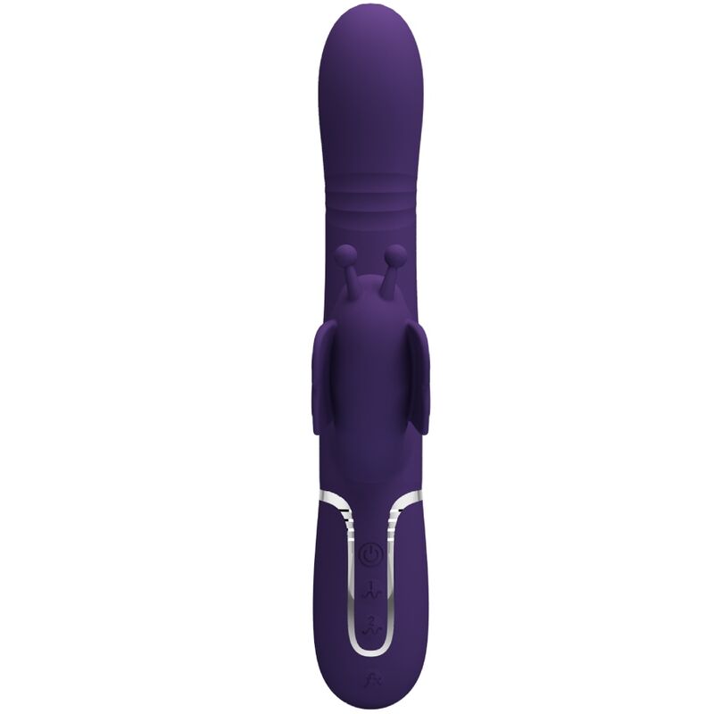 LEPA LJUBEZEN - VEČNAMENSKI ZAJČJI VIBRATOR 4 V 1 METULJČEK VIJOLIČNI