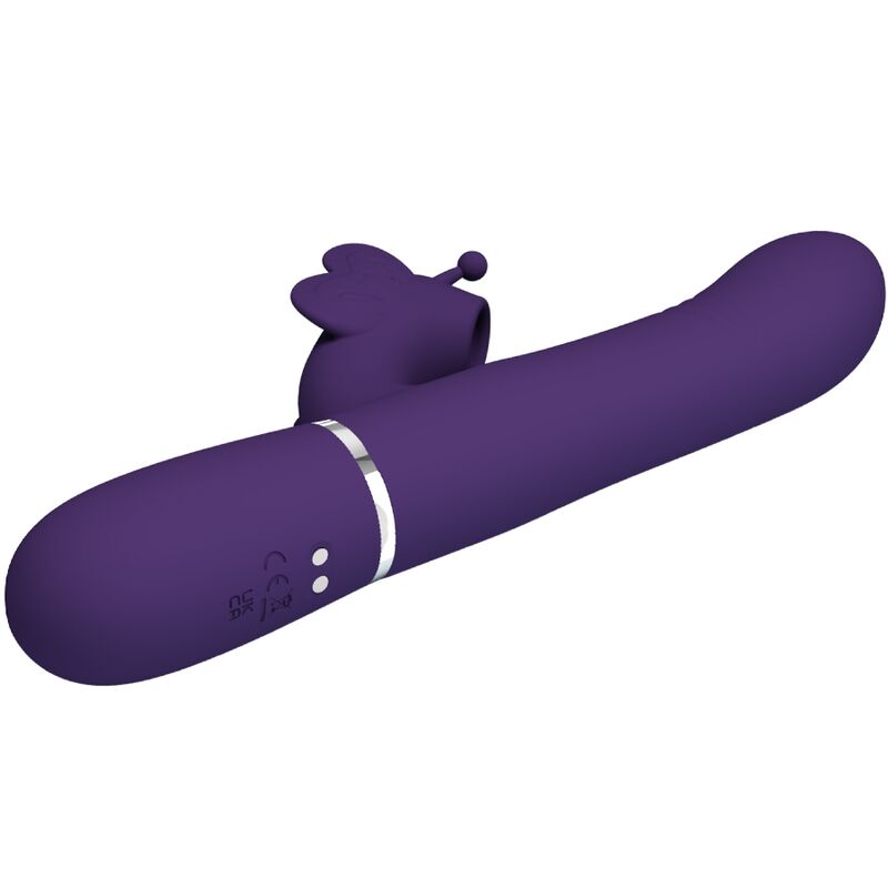 LEPA LJUBEZEN - VEČNAMENSKI ZAJČJI VIBRATOR 4 V 1 METULJČEK VIJOLIČNI
