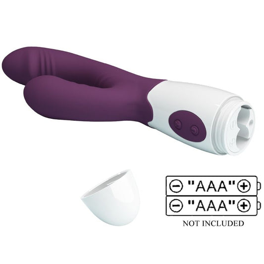 LEPA LJUBEZEN - VIBRATOR IN STIMULATOR G-TOČKE ANDRE RABBIT VIJOLIČNE BARVE