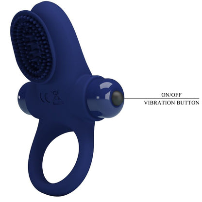 PRETTY LOVE - PRSTAN PALLE Z MODRO VIBRACIJO