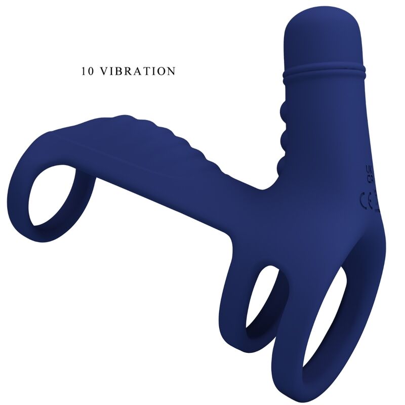 PRETTY LOVE - VIBRACIJSKI PRSTAN ELISH S PODALJŠKOM BLUE
