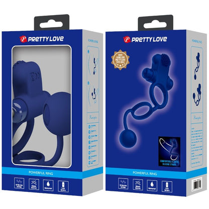 PRETTY LOVE - REMINGTON DVOJNI VIBRACIJSKI OBROČ Z VTIČEM MODRA