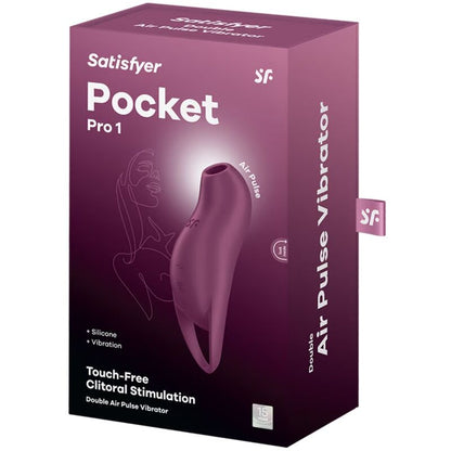 Stimulator klitorisa Satisfyer - Pocket Pro 1, rdeča