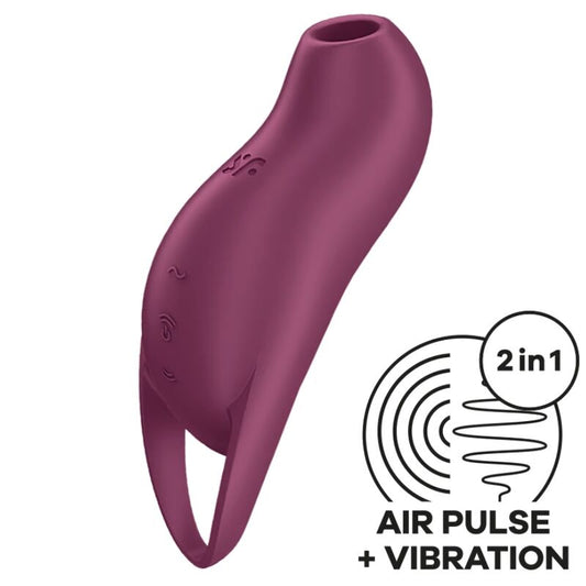Stimulator klitorisa Satisfyer - Pocket Pro 1, rdeča
