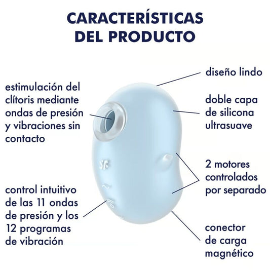 Stimulator klitorisa Satisfyer - Cutie Ghost, modra