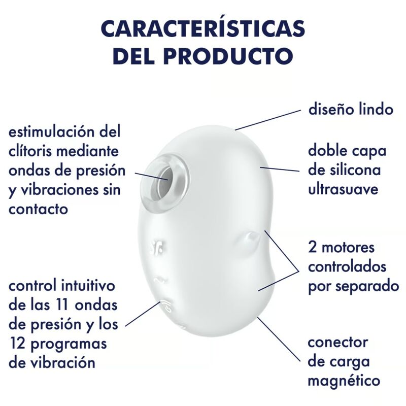 Stimulator klitorisa Satisfyer - Cutie Ghost, bela