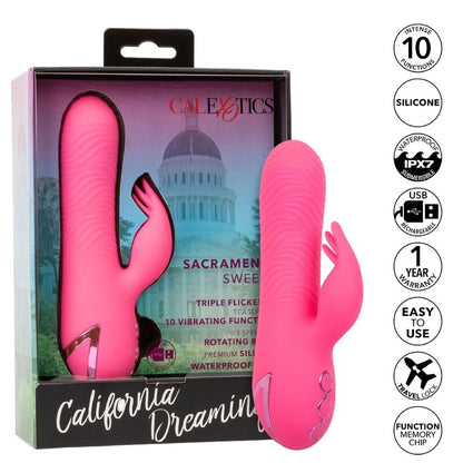 CALEXOTICS - VIBRATOR SACRAMENTO SWEETIE RABBIT PINK S CALIFORNIA DREAMING