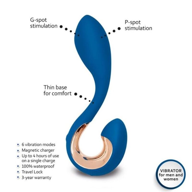 G-VIBE - GPOP 2 G IN P TOČKOVNI VIBRATOR INDIGO BLUE
