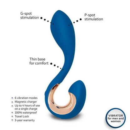 G-VIBE - GPOP 2 G IN P TOČKOVNI VIBRATOR INDIGO BLUE